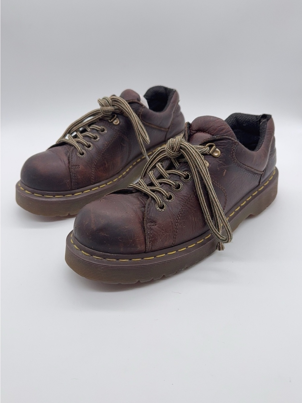 Dr. Martens Brown Leather Lace-Up Oxfords